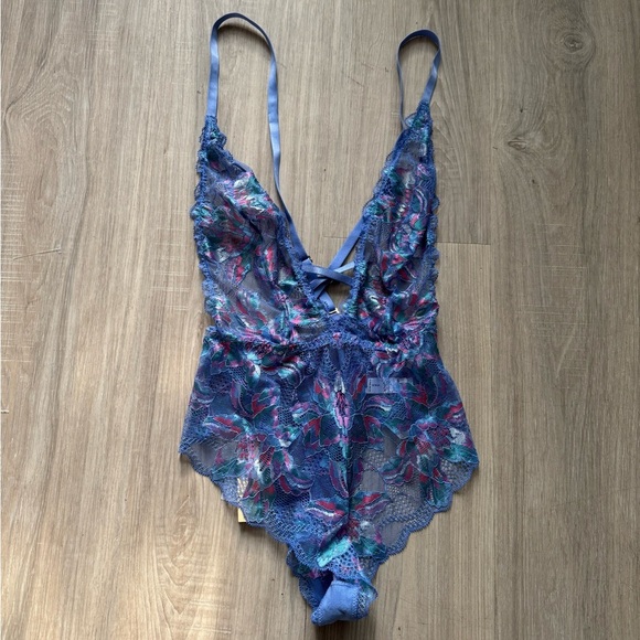Cosabella Blue Lace One-Piece Bodysuit - Picture 4 of 6